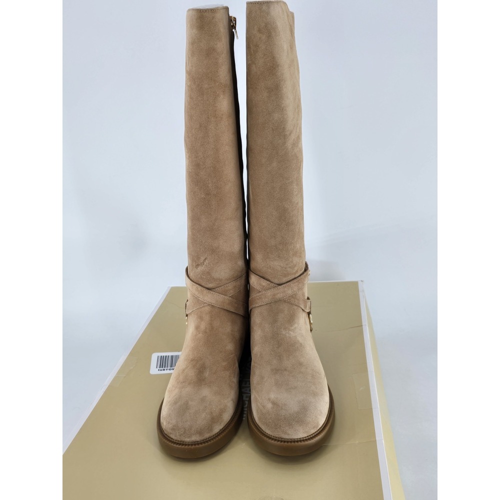 Michael Kors Women's Abigail Boot-Wide Shaft Equestrian - Tan Suede Sz:‎ 8.5 WS - Picture 6 of 14